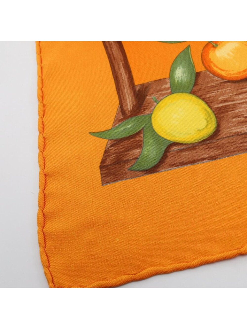Hermes Scarf Petit Carre 45 Oranges Et Citrons Orange Silk - Picture 5 of 6